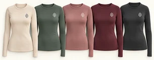 Fitted long-sleeve tops