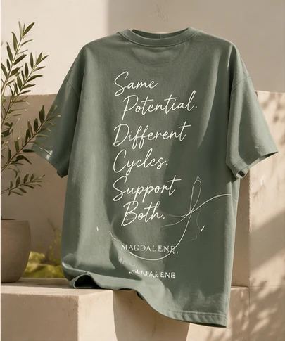 Sage “Same potential. Different cycles.” tee