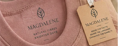 MAGDALENE neck label and swing tag