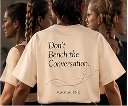 Cream “Don’t bench the conversation” tee