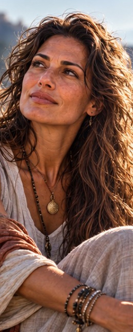 Magdalene — a woman looking upward in warm light