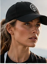 Black MAGDALENE cap, collab edit